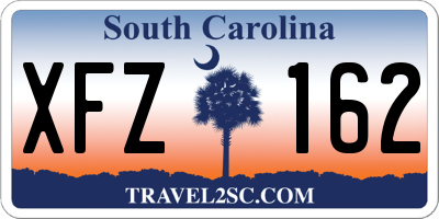 SC license plate XFZ162