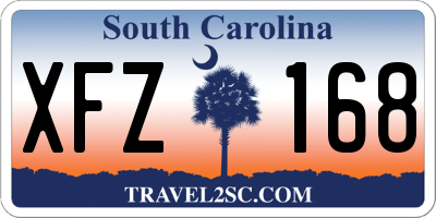 SC license plate XFZ168