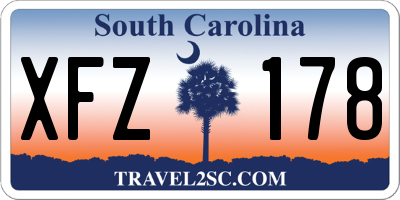 SC license plate XFZ178