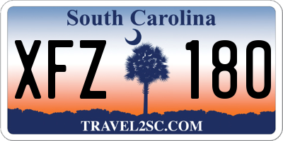 SC license plate XFZ180
