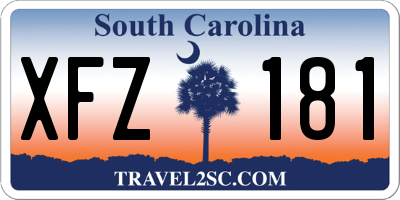 SC license plate XFZ181
