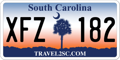SC license plate XFZ182