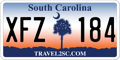 SC license plate XFZ184