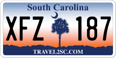 SC license plate XFZ187