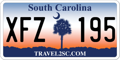 SC license plate XFZ195