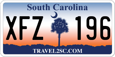 SC license plate XFZ196
