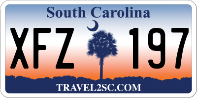 SC license plate XFZ197