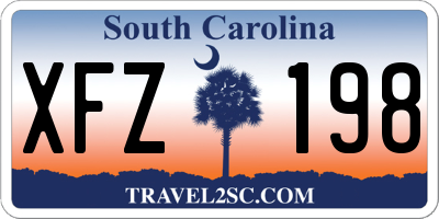SC license plate XFZ198
