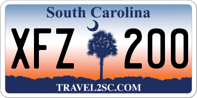 SC license plate XFZ200