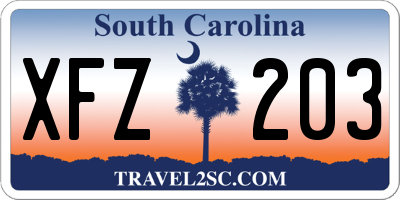 SC license plate XFZ203
