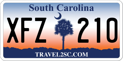 SC license plate XFZ210