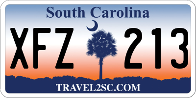 SC license plate XFZ213