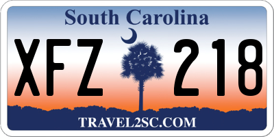 SC license plate XFZ218