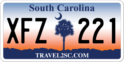 SC license plate XFZ221
