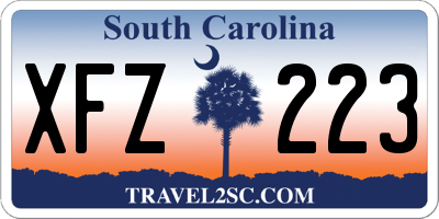 SC license plate XFZ223