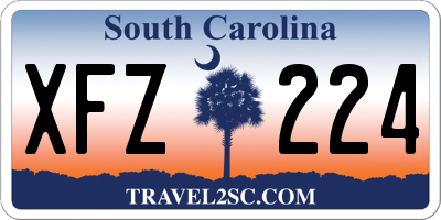 SC license plate XFZ224