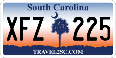 SC license plate XFZ225