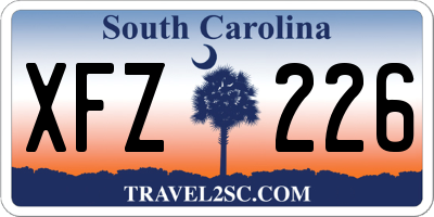 SC license plate XFZ226