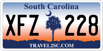 SC license plate XFZ228