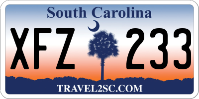 SC license plate XFZ233