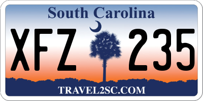 SC license plate XFZ235