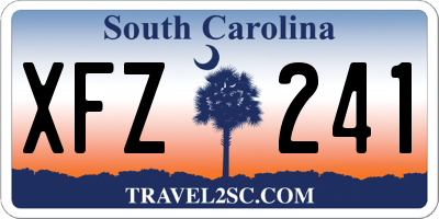 SC license plate XFZ241