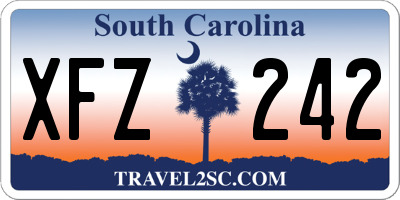 SC license plate XFZ242