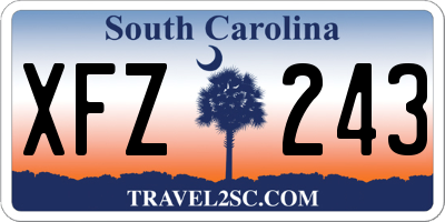SC license plate XFZ243