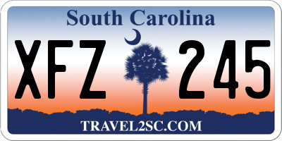SC license plate XFZ245