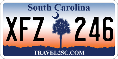 SC license plate XFZ246