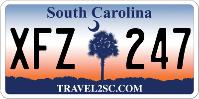 SC license plate XFZ247