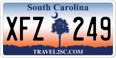 SC license plate XFZ249