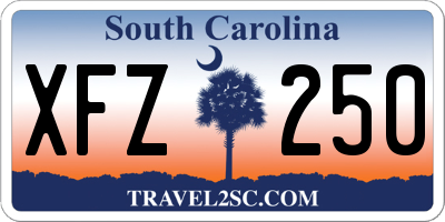 SC license plate XFZ250