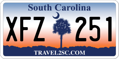 SC license plate XFZ251