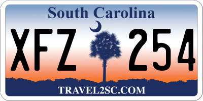 SC license plate XFZ254