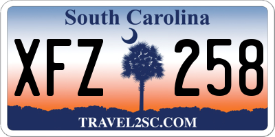 SC license plate XFZ258