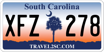 SC license plate XFZ278