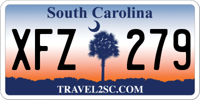 SC license plate XFZ279