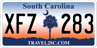 SC license plate XFZ283