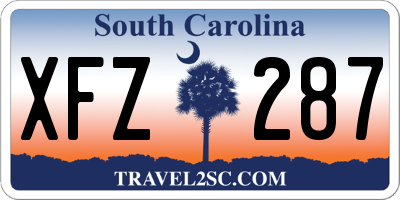SC license plate XFZ287