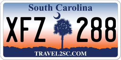 SC license plate XFZ288