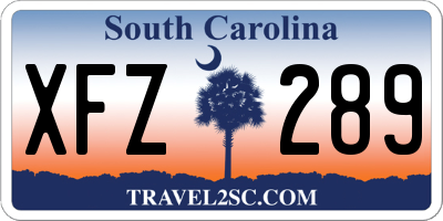 SC license plate XFZ289