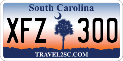 SC license plate XFZ300