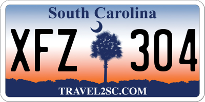 SC license plate XFZ304