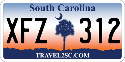 SC license plate XFZ312