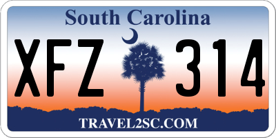 SC license plate XFZ314