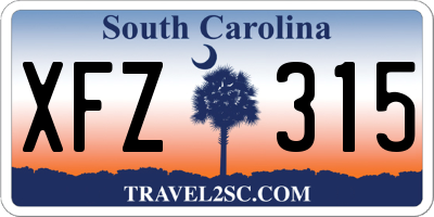 SC license plate XFZ315
