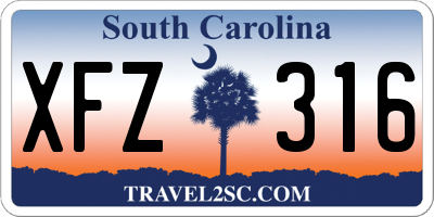 SC license plate XFZ316