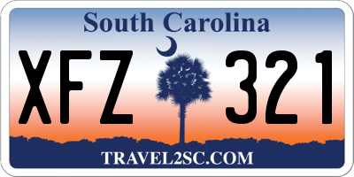 SC license plate XFZ321