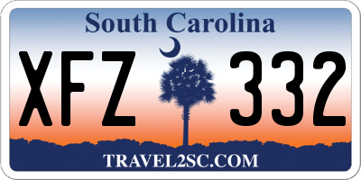 SC license plate XFZ332